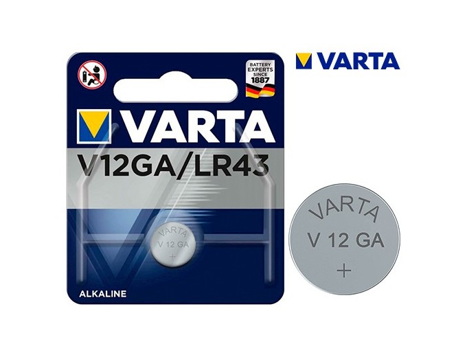 PILE VARTA  alcaline  LR43     V12GA