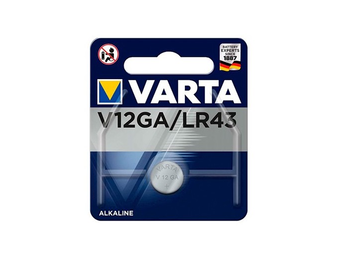 PILE VARTA  alcaline  LR43     V12GA