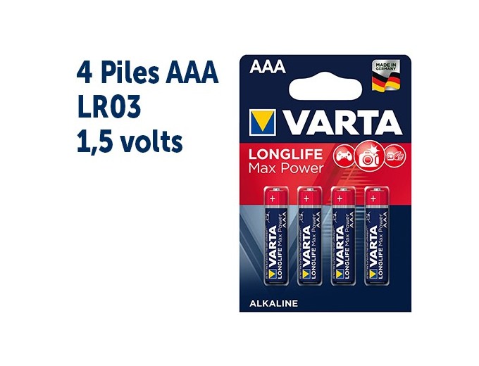 PILE VARTA  4 LR03  Longlife Max Power