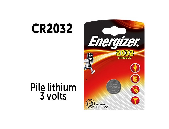 ENERGIZER   PILE CR2032 LITHIUM 3V (10)