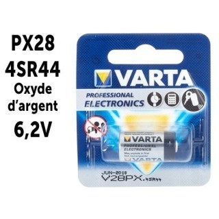 PILE VARTA  4SR44  PX28 oxyde d'argent