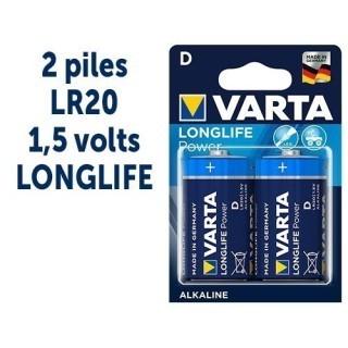 PILE VARTA  2 LR20  Longlife Power
