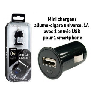 CHARGEUR ALLUME CIGARE NOIR 1A ENTREE USB  (1)