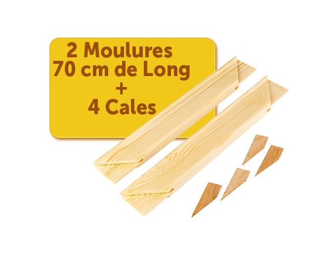 DEKNUDT 2 MOULURE  PR CHASSIS   4 CALES L 70cm