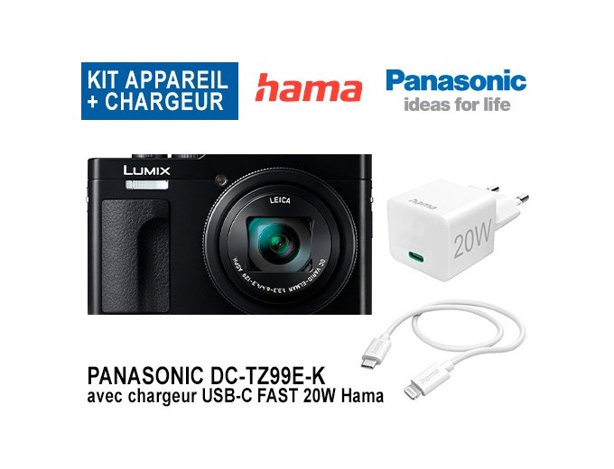 PANASONIC DC-TZ99E-K NOIR   CHARGEUR HAMA 20W