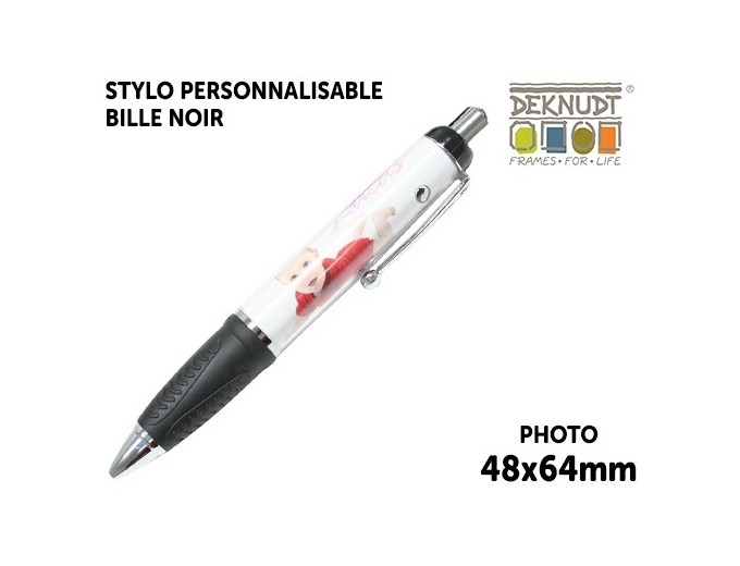 DEKNUDT STYLO BILLE NOIR   PHOTO PERSO 48 x 64