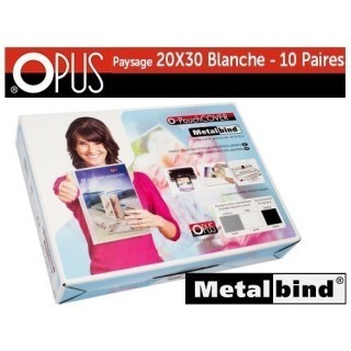OPUS couverture Blanche 20x30  10 paires  20 pces