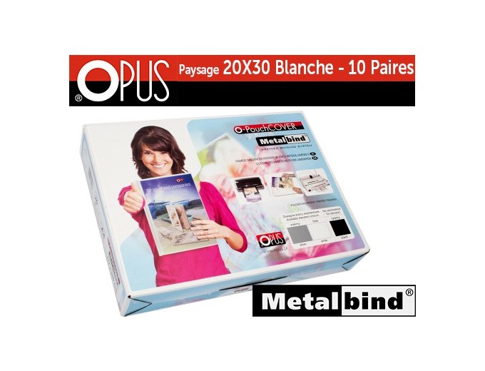 OPUS couverture Blanche 20x30  10 paires  20 pces
