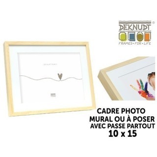 DEKNUDT CADRE BOIS NATUREL AVEC PPTT 10X15