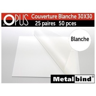couverture blanche  30x30  25 paires  50 pces