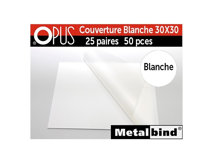 couverture blanche  30x30  25 paires  50 pces