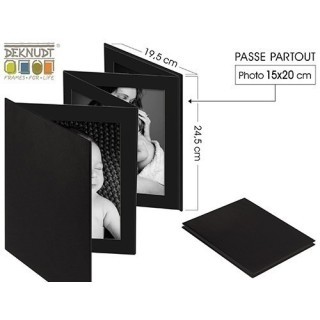 ALBUM LEPORELLO NOIR AVEC 8 PASSE PARTOUTS JOINTS