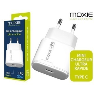 CHARGEUR SECTEUR RAPIDE MOXIE 20W TYPE C (1)
