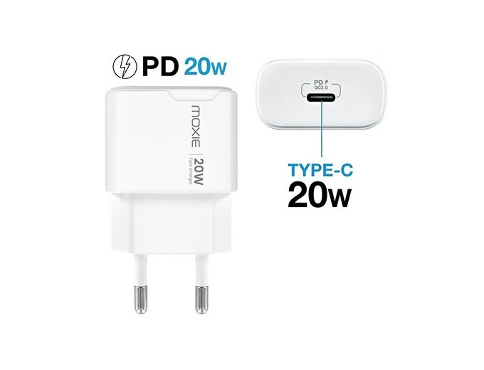 CHARGEUR SECTEUR RAPIDE MOXIE 20W TYPE C (1)