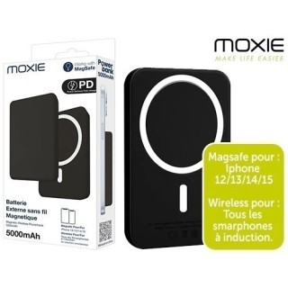 BATTERIE DE SECOURS INDUCTION MAGSAFE 5000MAH NOIR