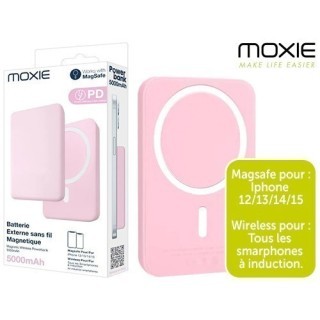 BATTERIE DE SECOURS INDUCTION MAGSAFE 5000MAH ROSE
