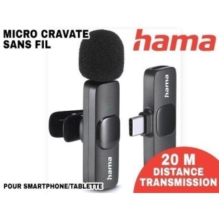 HAMA MICRO-CRAVATE SANS FIL POUR TEL PORTABLE