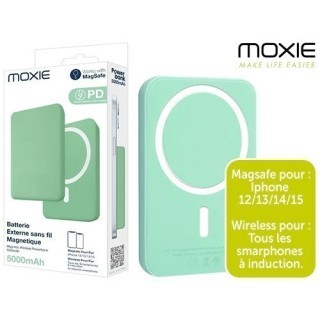 BATTERIE DE SECOURS INDUCTION MAGSAFE 5000MAH VERT