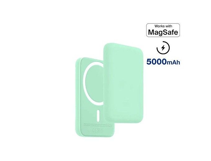 BATTERIE DE SECOURS INDUCTION MAGSAFE 5000MAH VERT