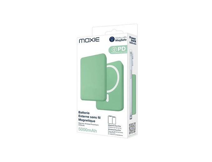 BATTERIE DE SECOURS INDUCTION MAGSAFE 5000MAH VERT
