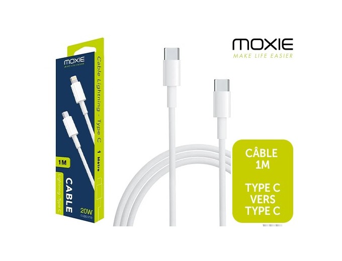 CABLE CHARGE MOXIE TYPE C VERS TYPE C 1M 3A (1)