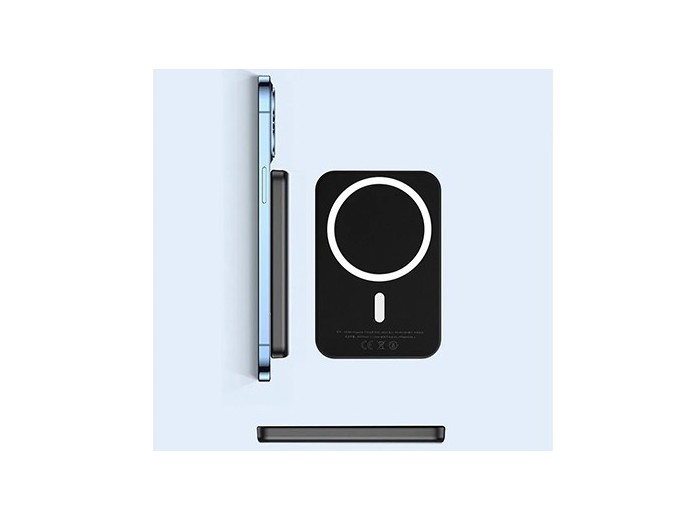 BATTERIE DE SECOURS INDUCTION MAGSAFE 5000MAH BLEU