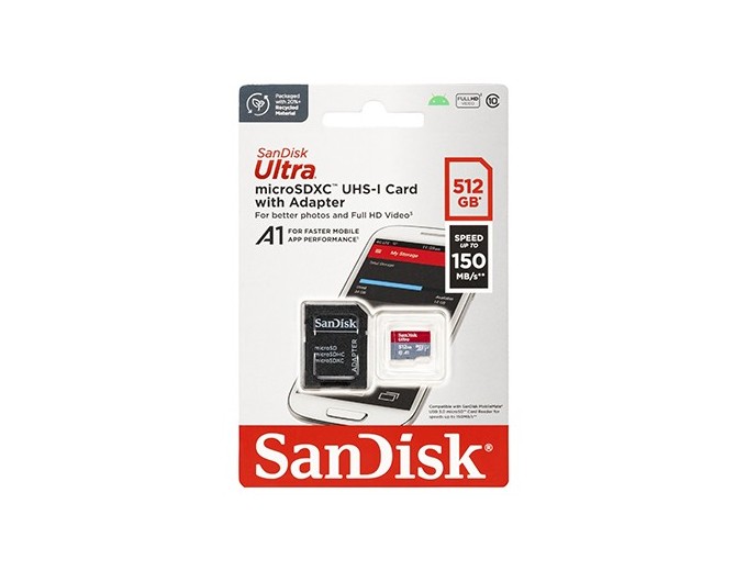 SANDISK Micro SD Ultra  512Go classe 10 avec adap