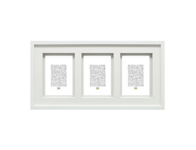 DEKNUDT CADRE DOUBLE PPTT PR 3 PHOTOS 15x20 BLANC