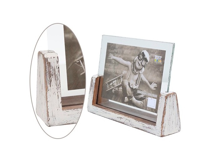 Deknudt cadre verre avec support bois horizontale S67TZH