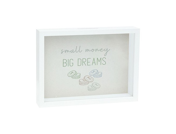 DEKNUDT CADRE BLANC   TIRELIRE POUR PHOTO 13X18