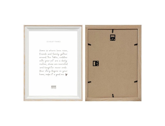 Deknudt cadre bois blanc avec biseau S68VG