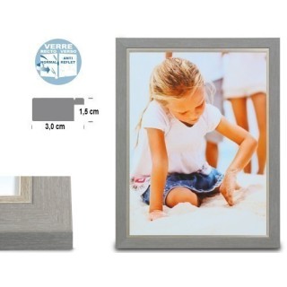 Deknutd cadre résine biseau argenté