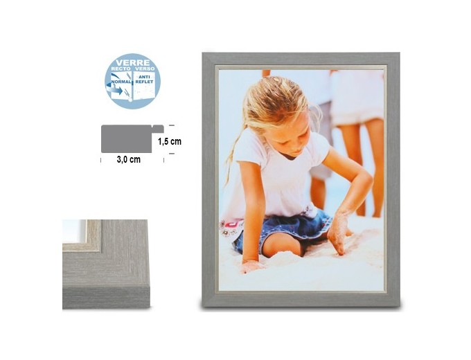 Deknutd cadre résine biseau argenté