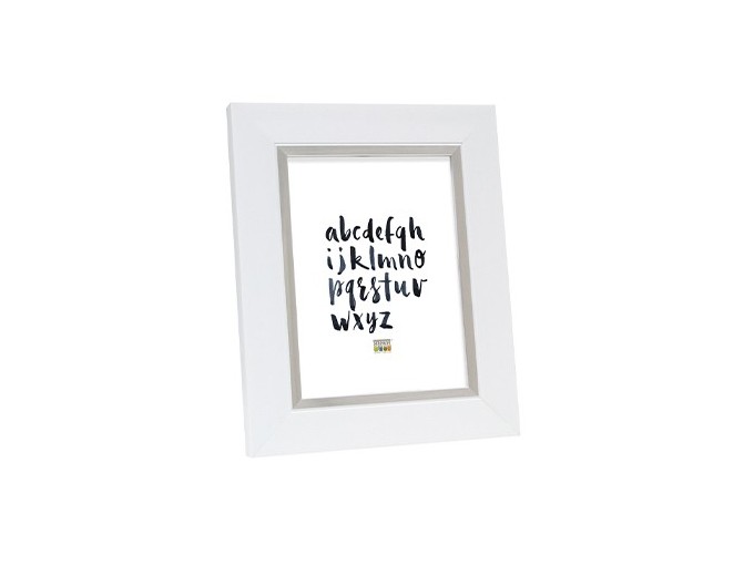 ***DEKNUDT CADRE LARGE 42mm BLANC LISERE ALU 18x24