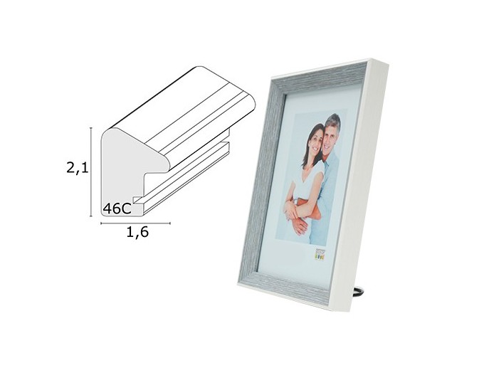 Deknudt cadre résine avec bord blanc S46CH