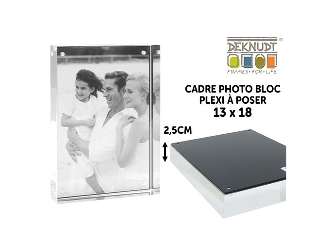 ***DEKNUDT CADRE A POSER BLOC PLEXI 2,5cm 13X18