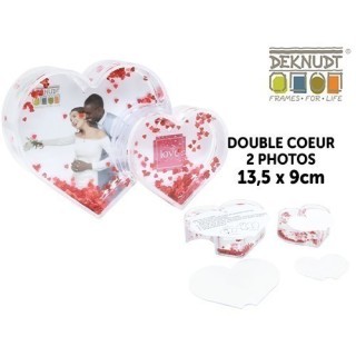 DEKNUDT BOULE DE NEIGE FORME DE COEUR 13.5X9 cm