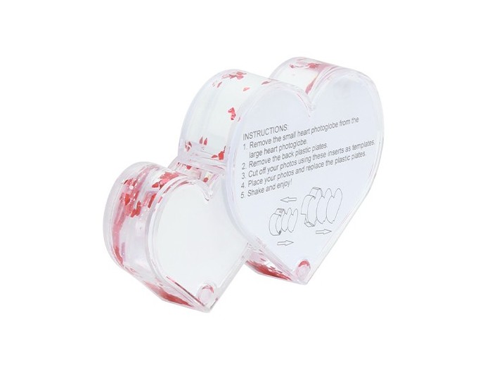 DEKNUDT BOULE DE NEIGE FORME DE COEUR 13.5X9 cm