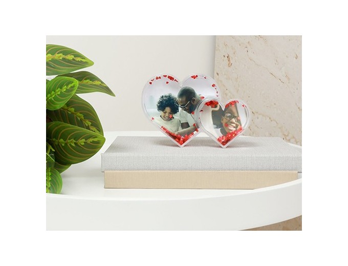 DEKNUDT BOULE DE NEIGE FORME DE COEUR 13.5X9 cm