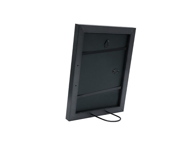 DEKNUDT CADRE NOIR 20X20 AVEC BORD EN ARGENTE