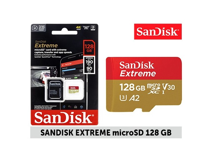 ***SANDISK Micro SD Extreme 128Go cl 10 avec ada