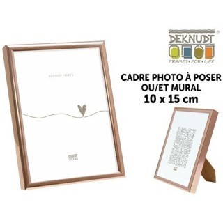 DEKNUDT CADRE FIN ALUMINIUM ROSE DORE 10X15