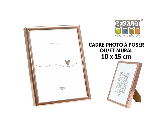 DEKNUDT CADRE FIN ALUMINIUM ROSE DORE 10X15