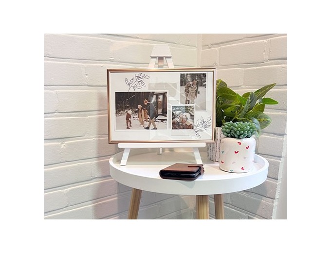 DEKNUDT CADRE FIN ALUMINIUM ROSE DORE 10X15