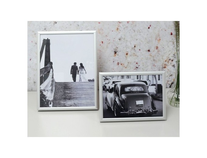 DEKNUDT CADRE FIN ALUMINIUM ARGENTE MAT 10X15