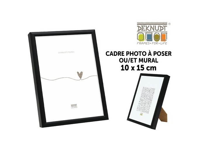 DEKNUDT CADRE FIN ALUMINIUM NOIR MAT 10X15