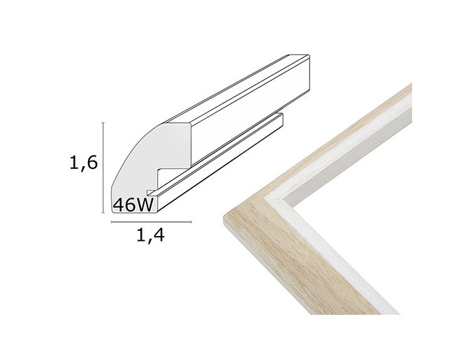 Deknudt cadre résine biseau passe partout S46WG