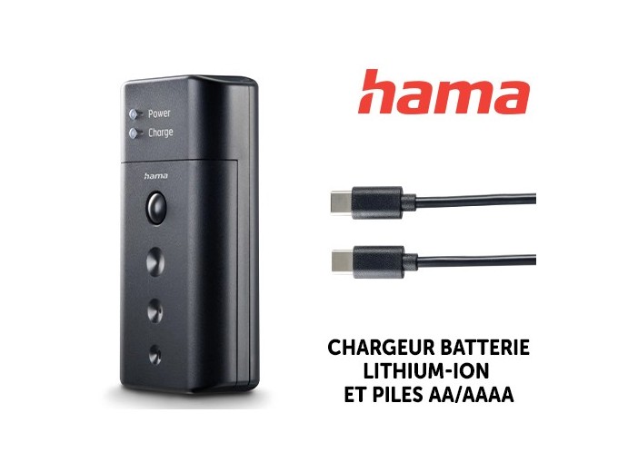 HAMA CHARGEUR BAT LITHIUM-ION ET PILES AA AAA