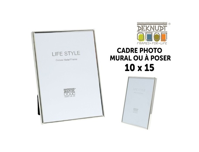 Deknudt cadre fin métal argenté brillant S58MS1