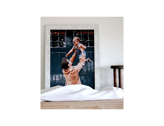 Deknudt cadre bois bord en couleur argenté S43RE1